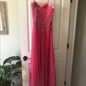 Strapless prom dress